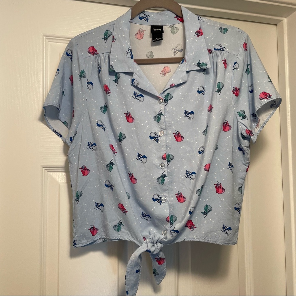 BoxLunch Disney Sleeping Beauty Fairies tie front top